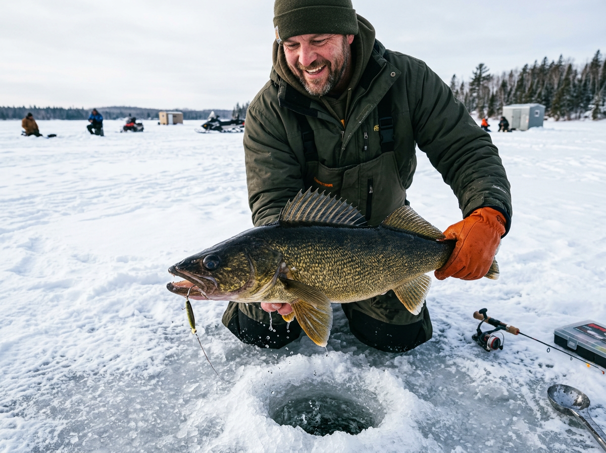 How to catch trophy walleye through the ice — ice fishing techniques 2026